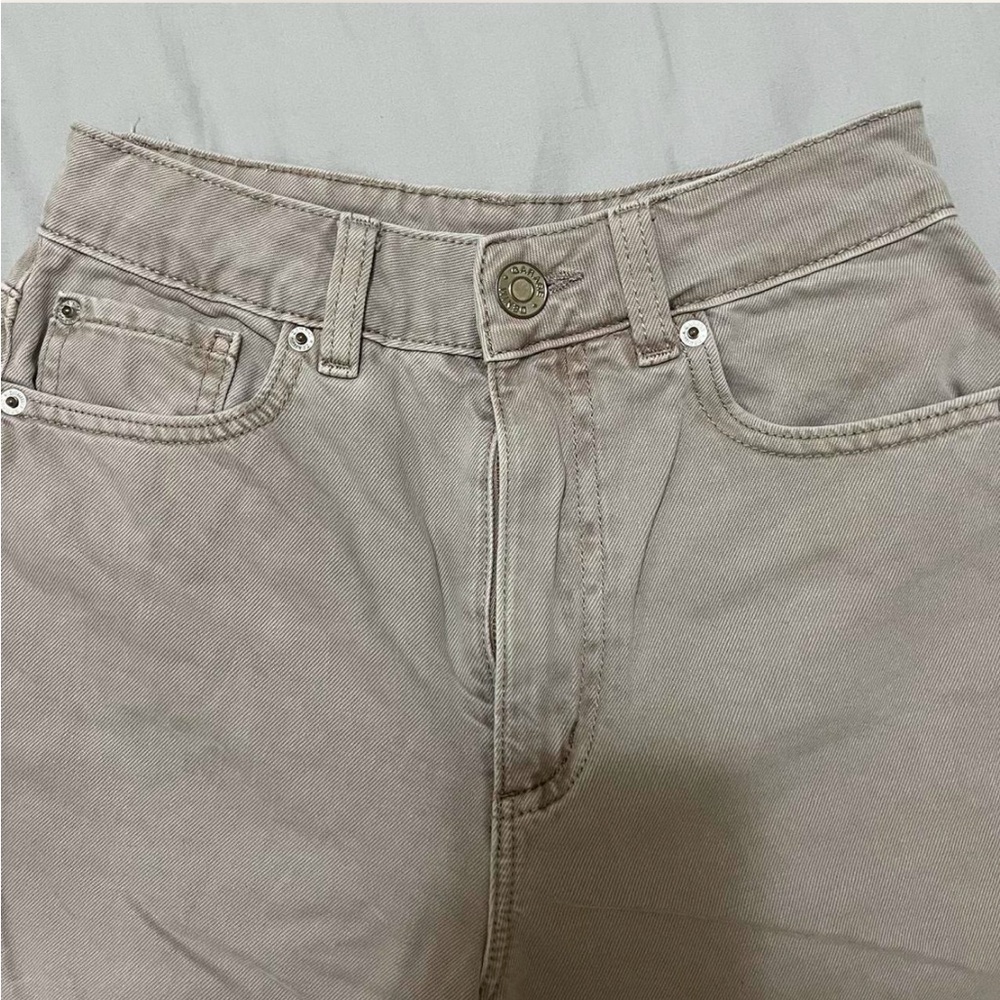 Garage beige wide leg jeans